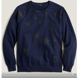 J. Crew Magic Rinse Cotton Star Sweatshirt (large)